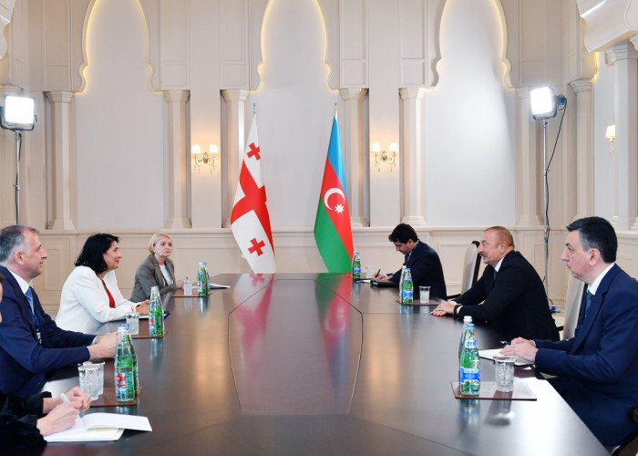 ​İlham Əliyev Gürcüstan Prezidenti ilə görüşdü - 