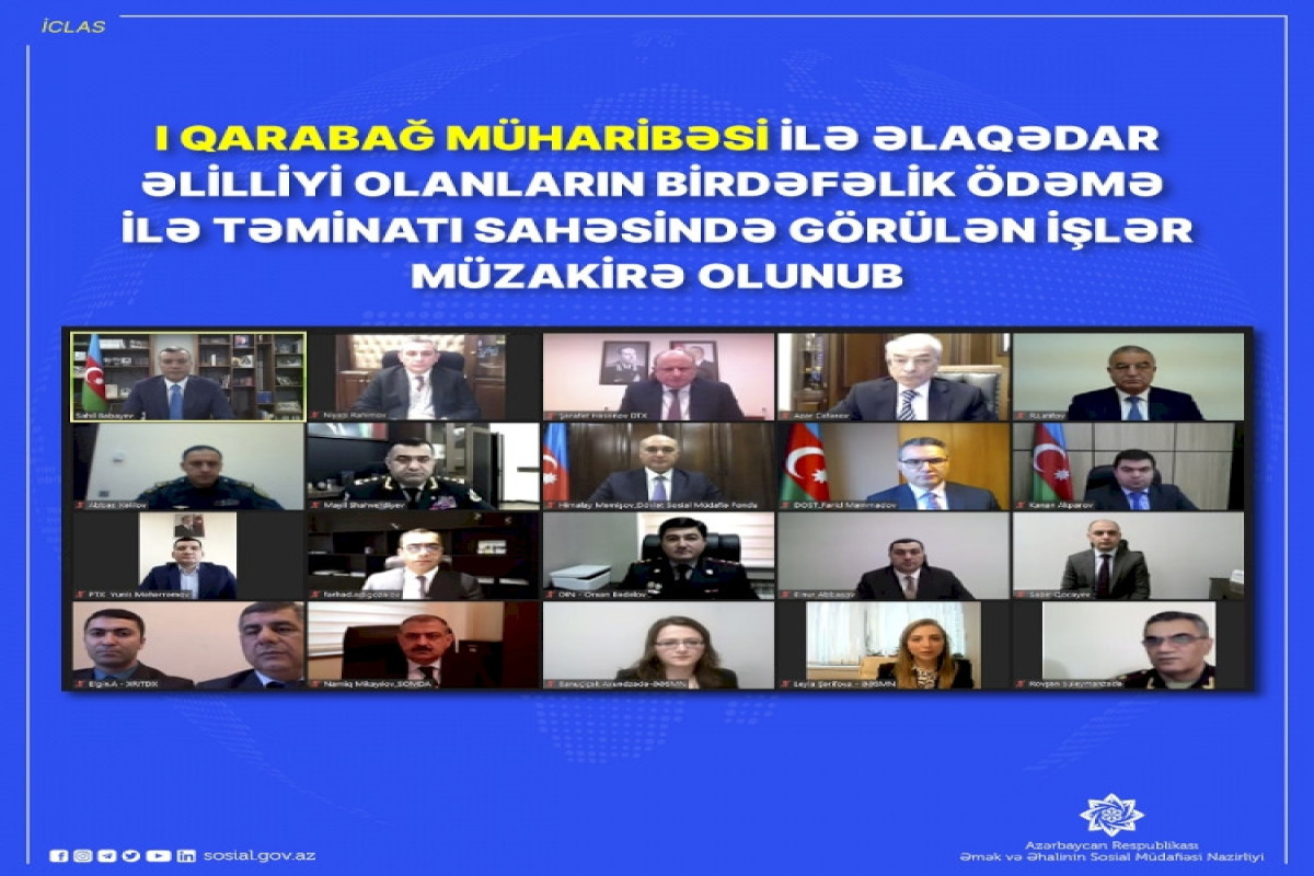 ​16,7 minədək I Qarabağ müharibəsi əlilinə